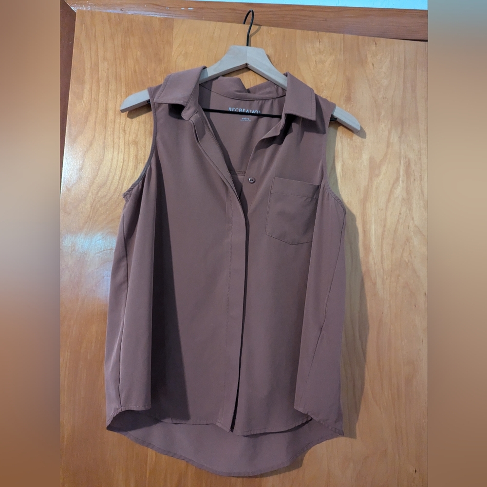 Button Up Tank Style Blouse